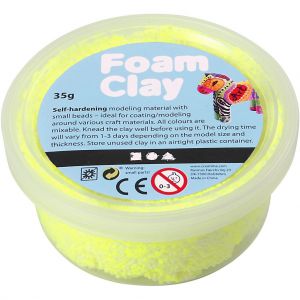 Masa modelarska Foam Clay 35 g, neonowo żółta